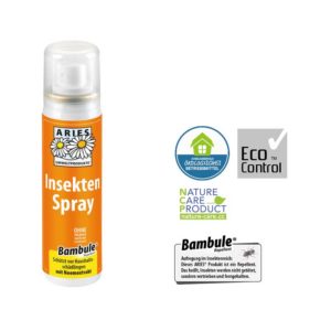 Bambule insect spray for dogs with margosa and geraniol oil extract from traindee against ticks and fleas as repellent in bottle