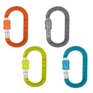 High quality aluminium carabiners with locking mechanism in different colors