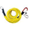 traindee® stretchy dog training leash yellow with carabiner